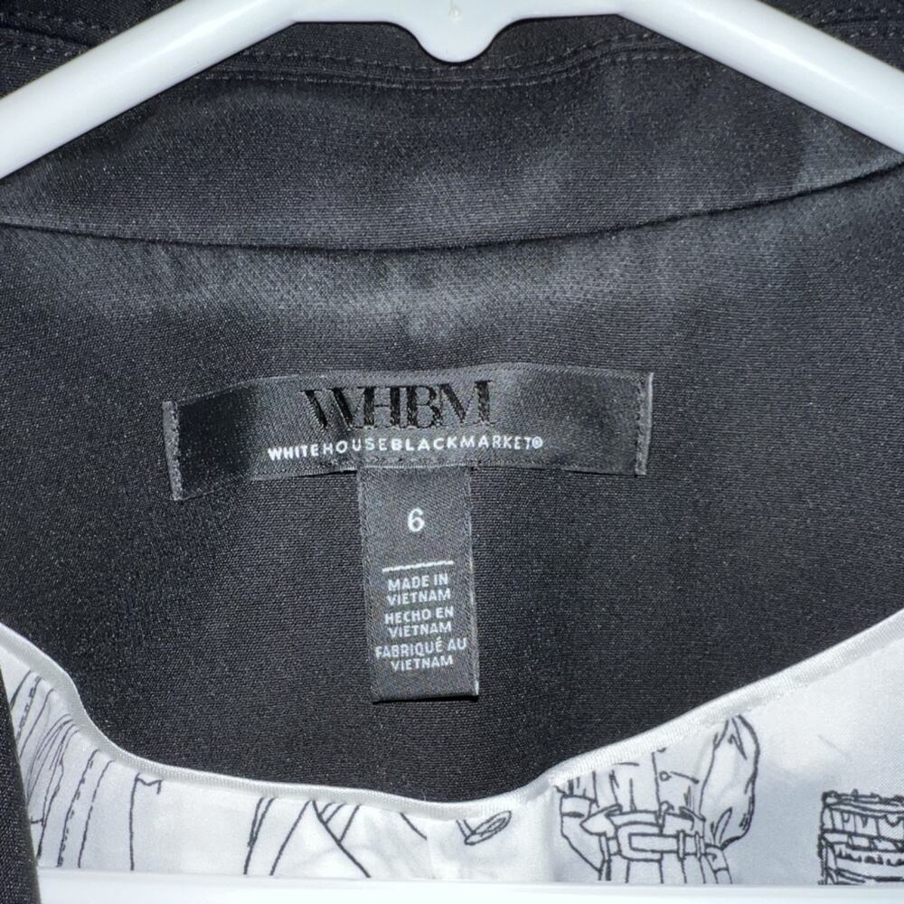 White House Black Market Signature Comfort Stretch Blazer Black Size 6 - Picture 2 of 10